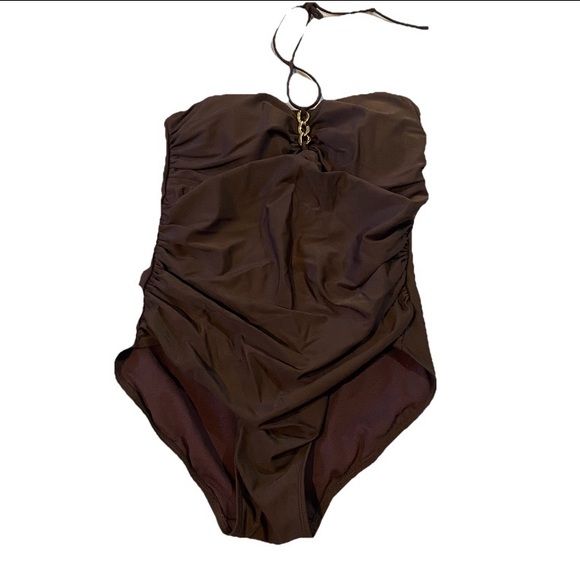 Anne Cole Other - Anne Cole Women's Elegant Brown One-Piece Swimsuit Size 12